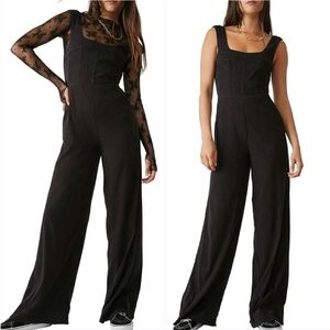 Free People Corset Style Flared Jumpsuit - Iris